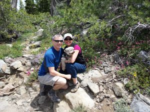 Denton, Denise & Shasta Hiking Donner Peak